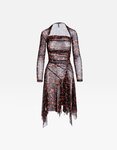 Vestido de tul transparente print carey de Pepa Salazar x Bershka