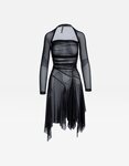 Vestido de tul transparente negro de Pepa Salazar x Bershka