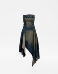 Vestido largo con lavado desgastado en tonos marrones polvorientos de Pepa Salazar x Bershka