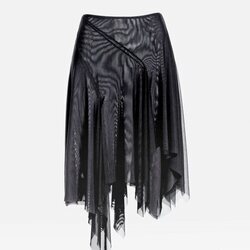 Falda midi asimétrica en tul elástico de Pepa Salazar x Bershka