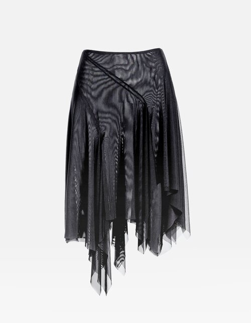 Falda midi asimétrica en tul elástico de Pepa Salazar x Bershka