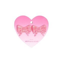 Pendientes con forma de lazo en color rosa de Pepa Salazar x Bershka
