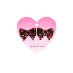 Pendientes con forma de lazo en print carey de Pepa Salazar x Bershka