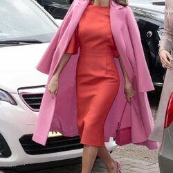 La Reina Letizia con un total look de Carolina Herrera en la Visita de Estado de los Reyes de España a Países Bajos