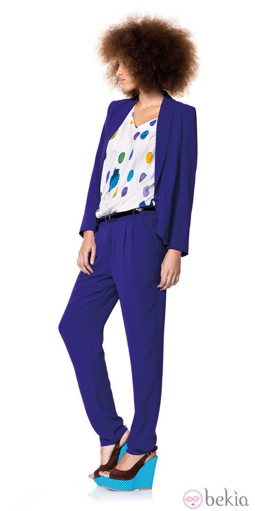 Traje azul de la nueva colección primavera/verano de Benetton