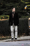 Iñaki Urdangarín con pantalones beige y chaqueta negra