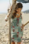 Vestido en tonos verdes y rojos de la nueva colección primavera/verano de Indiwoman