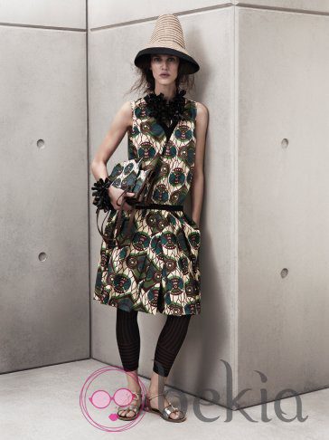 Vestido con estampados verdes de Marni para H&M