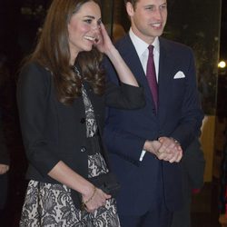 Kate Middleton con un vestido de encaje de Zara