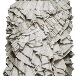 Vestido blanco roto con volantes colección H&M Conscious 
