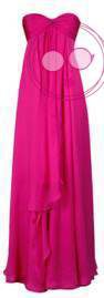 Vestido largo fucsia de la nueva colección de Vicky Marín Berrocal