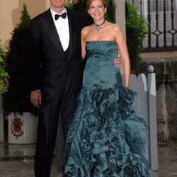 La Infanta Cristina con vestido palabra de honor verde botella de Jesús del Pozo