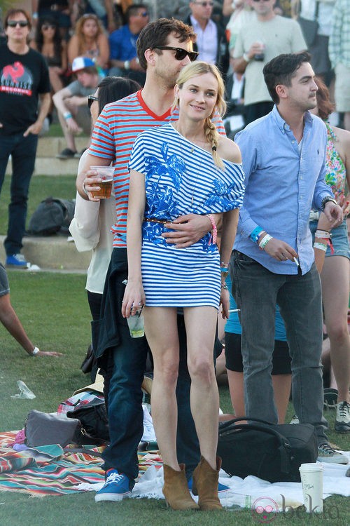 Diane Kruger y Joshua Jackson en Coachella 2012