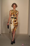 Vestido de cóctel con estampado geométrico de la temporada otoño/invierno de Oscar de la Renta 2012/2013