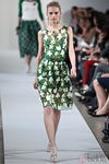Vestido verde estampado de la Colección Crucero de Oscar de la Renta
