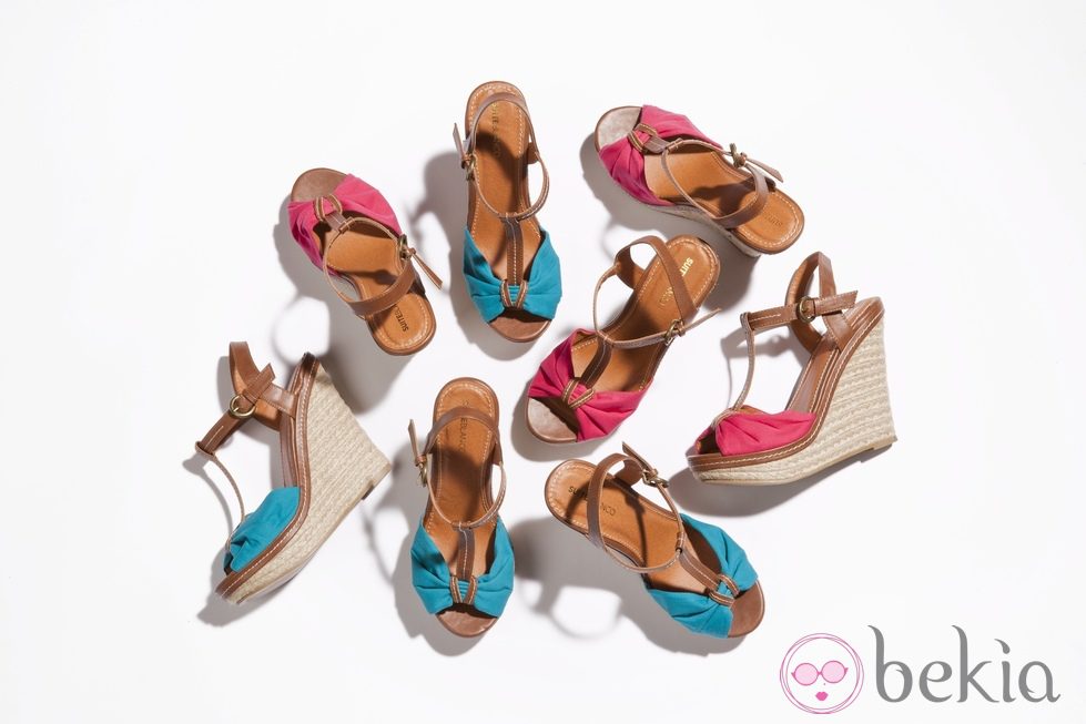 Sandalias con cuña en colores flúor de la nueva colección de Suite Blanco primavera/verano 2012