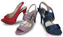 Sandalias roja, violeta y azul de la colección primavera/verano 2012 de Lorena Carreras