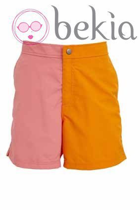 Bañador masculino rosa y naranja de la nueva colección de baño 2012 de Asos