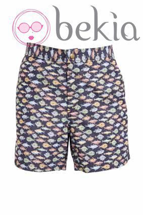 Bañador masculino estampado a color de la nueva colección de baño 2012 de Asos