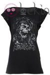 Camiseta de calaveras de la nueva colección Metalhead Clothing by Pilar Rubio