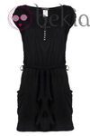 Vestido ajustado negro de la nueva colección Metalhead Clothing by Pilar Rubio