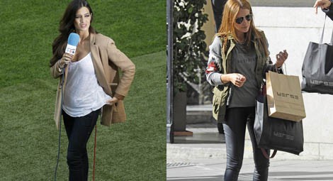 Sara Carbonero con sneakers de cuña de Hakei
