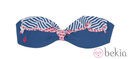 Parte superior de un bikini azul de la nueva colección de ropa de baño verano 2012 de Volcom