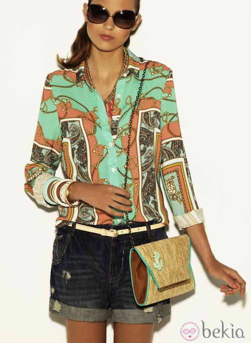 Camisa con estampado panuelo de la colección Verano 2012 de Suiteblanco