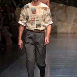 Camiseta estampada de Dolce&Gabbana en la pasarela de la Semana de la Moda masculina de Milán