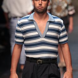 Polo de rayas de Dolce&Gabbana en Semana de la Moda masculina de Milán