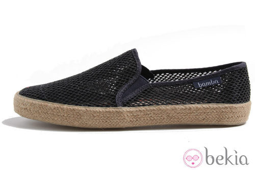 Zapatilla en negro de yute de la colección Victoria by BAMBA verano 2012