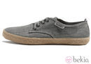 Zapatilla en gris de lino de la colección Victoria by BAMBA verano 2012