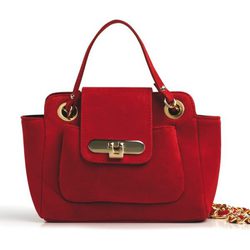 Bolso de ante rojo de la nueva colección de Lodi para este verano 2012