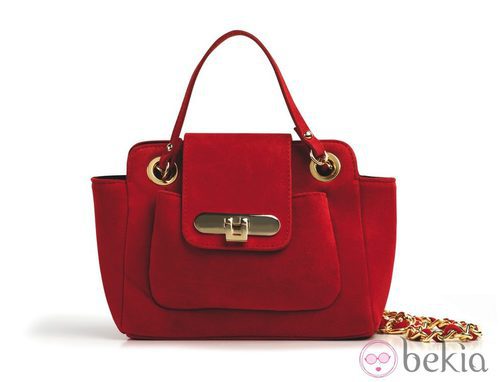 Bolso de ante rojo de la nueva colección de Lodi para este verano 2012