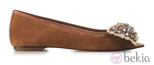 Bailarina marrón de la nueva colección de Lodi para este verano 2012