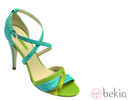 Sandalias bicolor de la nueva colección de Longchamp para este verano 2012