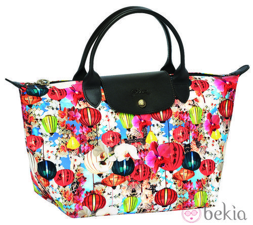 Bolso floreado de la nueva colección de Longchamp para este verano 2012