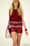 Conjunto en tonos marrones de la nueva colección de Longchamp para este verano 2012