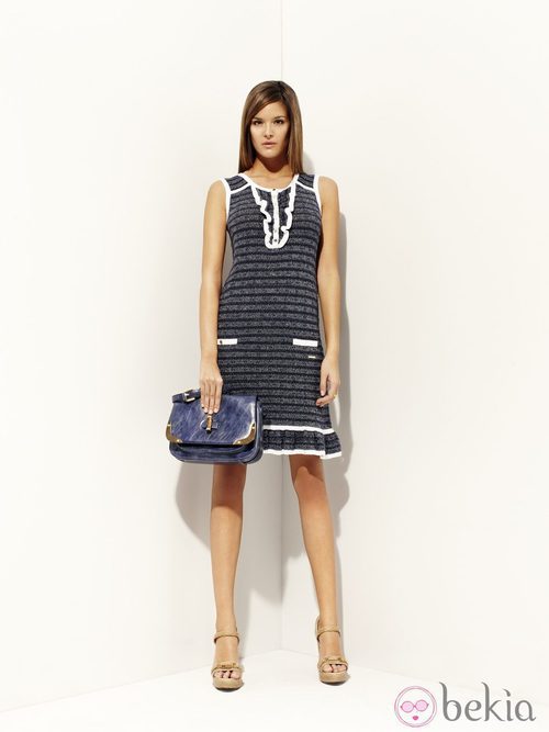 Vestido de rayas de la colección 'Gaingsbourg' primavera/verano 2012 de Pedro del Hierro