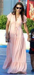 Paula Echevarría con un vestido largo de lunares