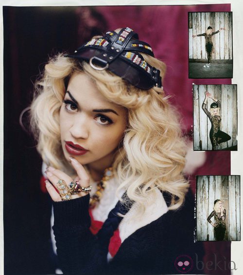 Rita Ora posa con gorra negra y jersey y vintage para la revista Asos Magazine
