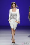Camiseta a rayas gris y blanca y bermudas bombacho de la colección primavera/verano 2013 de TCN