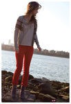Pantalones rojos de la colección femenina otoño/invierno 2012/2013 de Lee