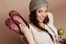 Elisa Mouliaá posa con los modelos otoño/invierno 2012/2013 de Refresh