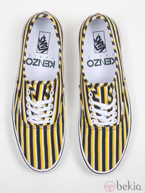 Zapatillas de rayas amarillas y negras de la colección Vans x Kenzo parte II