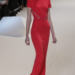 Vestido rojo largo de manga corta de Elie Saab en la Semana de la Moda de París pirmavera/verano 2013