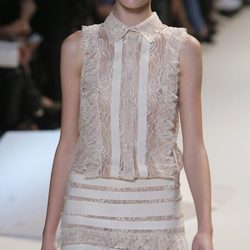 Minivestido camisero en tono nude de Elie Saab primavera/verano 2013
