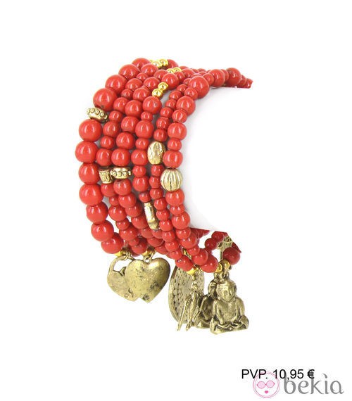 Pulsera de cuentas con colgantes dorados de Tantrend otoño/invierno 2012/2013