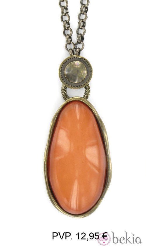 Colgante con piedra naranja calabaza de Tantrend colección otoño/invierno 2012/2013