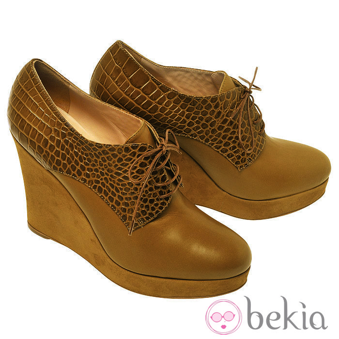 Botines de cuña en color camel de Longchamp otoño/invierno 2012/2013